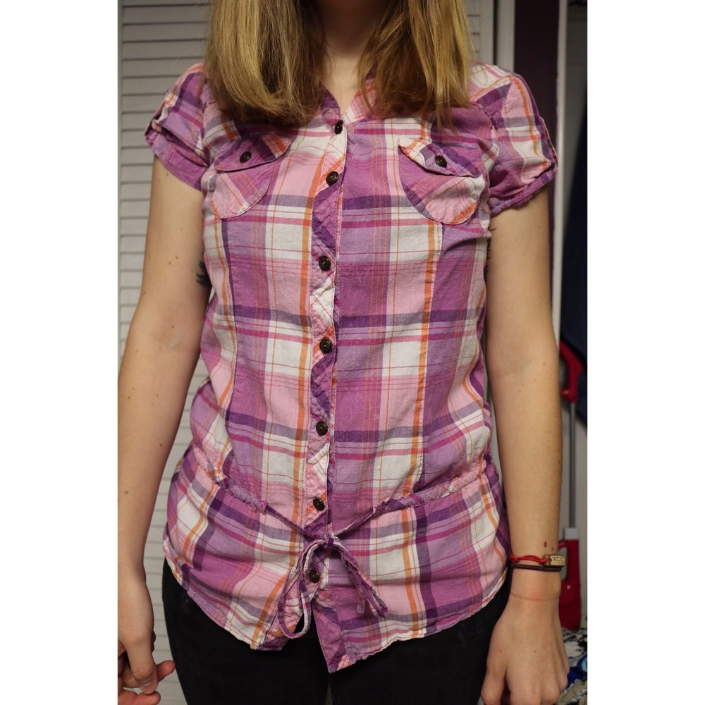 Pink Plaid Shirt